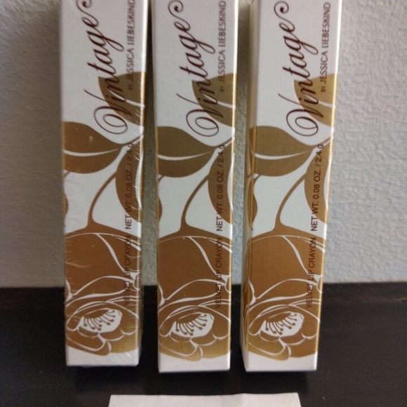 Vintage By Jessica Liebeskind Lip Crayon CANDY CORAL, VINTAGE ROSE, PINK LILY - Picture 2 of 4